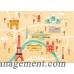 Oopsy Daisy Paris Landmarks by Irene Chan Vinyl Placemat OOPS4349